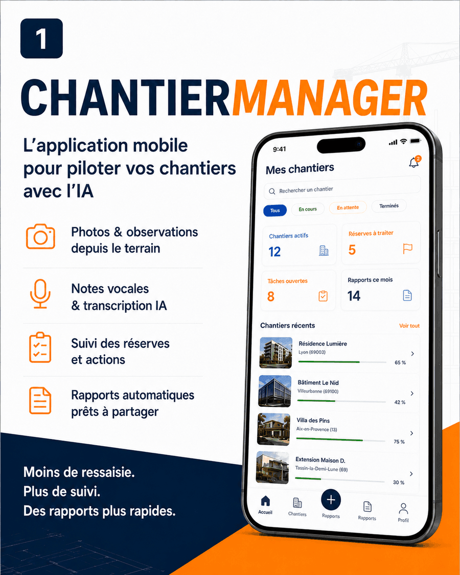 ChantierManager: manage your sites with AI